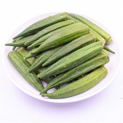 Chips de okra fritos al vacío